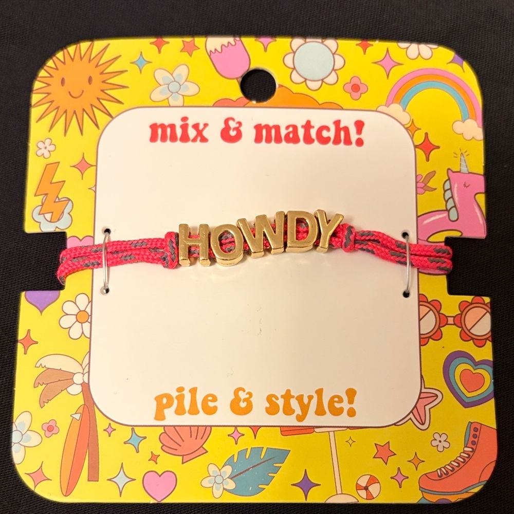 Howdy Kids Pink Bracelet